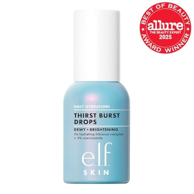 elf e.l.f. Holy Hydration! Thirst Burst Drops, Gel Serum Drops, For a Dewy, Plump Complexion, Non-Greasy Feel, With Hyaluronic Acid & 5% Niacinamide, Vegan & Cruelty-Free - Image 2