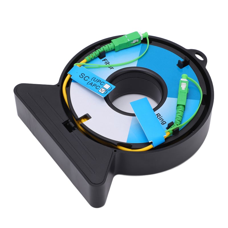 OTDR Launch Cable Box: 150M SCAPC to SCAPC, Dead Zone Eliminator for Higher Testing Accuracy - Lightweight Disc Design With Hook, Waterproof ABS Construction for Field Testing & Network Maintenance - Image 5