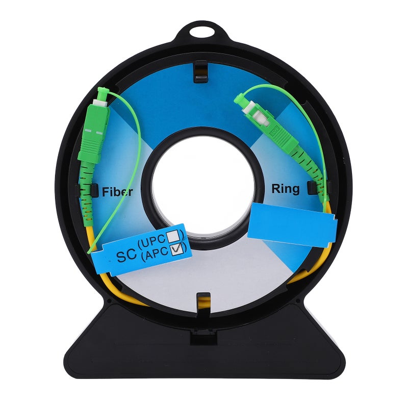 OTDR Launch Cable Box: 150M SCAPC to SCAPC, Dead Zone Eliminator for Higher Testing Accuracy - Lightweight Disc Design With Hook, Waterproof ABS Construction for Field Testing & Network Maintenance - Image 2