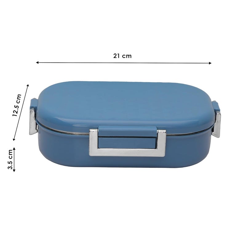 JAYPEE PLUS JAYPEE Snapsteel Stainless Steel Insulated Lunch Box Blue, 650 ml, Airtight Tiffin Box for School Kids | Spillproof with Silicon Seal | Food Grade | BPA Free - Image 4