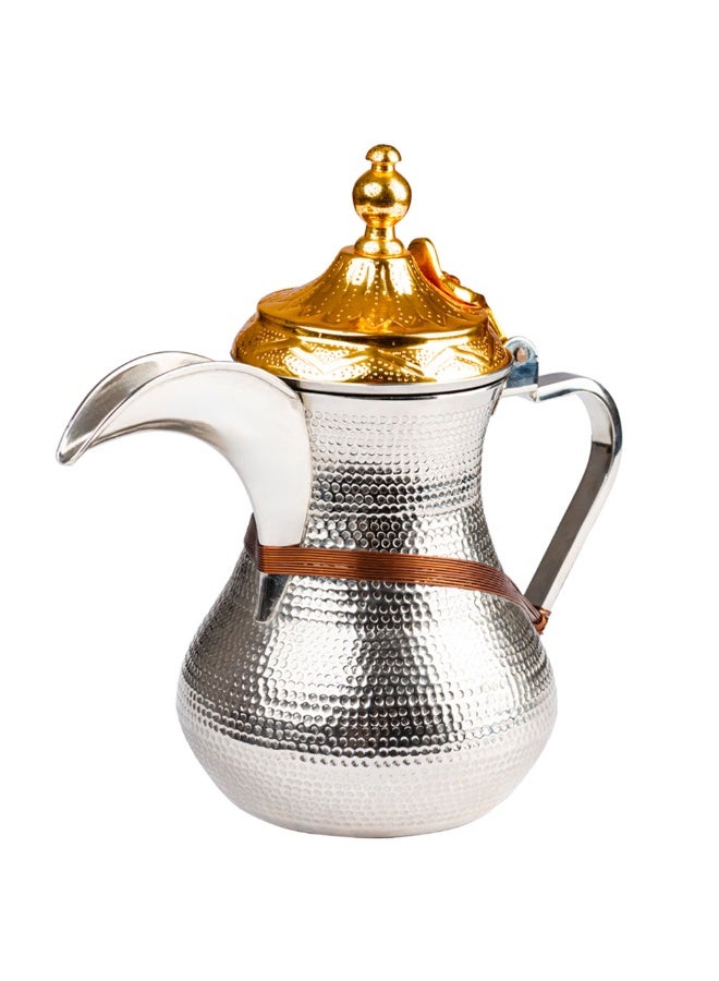 AL RIMAYA Dotted Dallah Golden Lid - Image 1