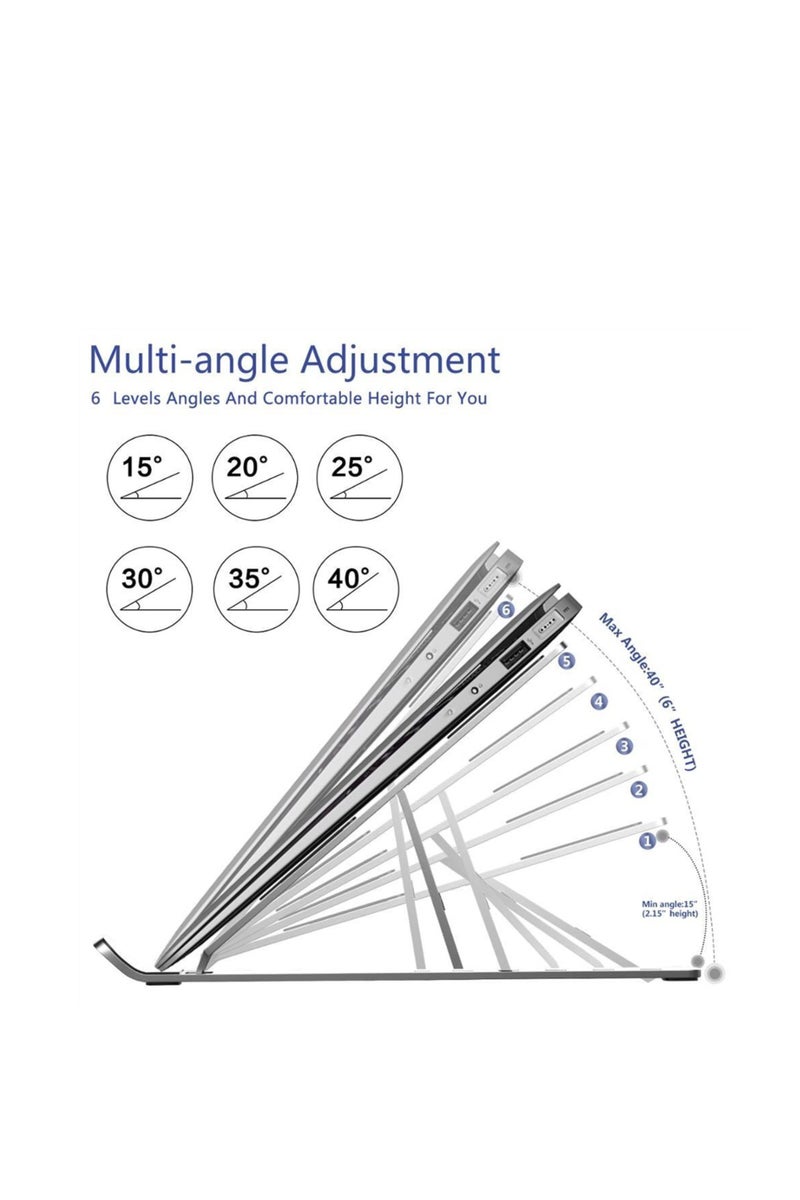 Adjustable Laptop Stand – Ergonomic, Foldable, Portable Notebook Riser for Desk Use - Image 3