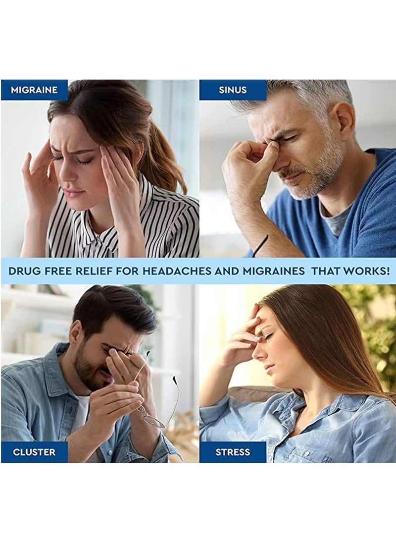 Migraine Relief Hat Products Ice Face Mask Soothing Headache Hot Cold Therapy Migraine Relief Hat for Migraines Sinus Puffy Eyes Stress(Pink) - Image 2