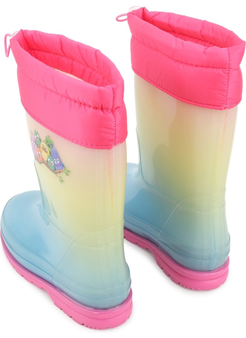 Gezer - Winter Girls Waterproof Warm Lined Transparent Rain Boots - Image 1