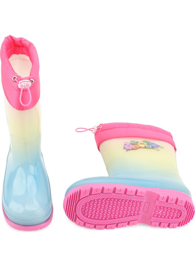 Gezer - Winter Girls Waterproof Warm Lined Transparent Rain Boots - Image 1