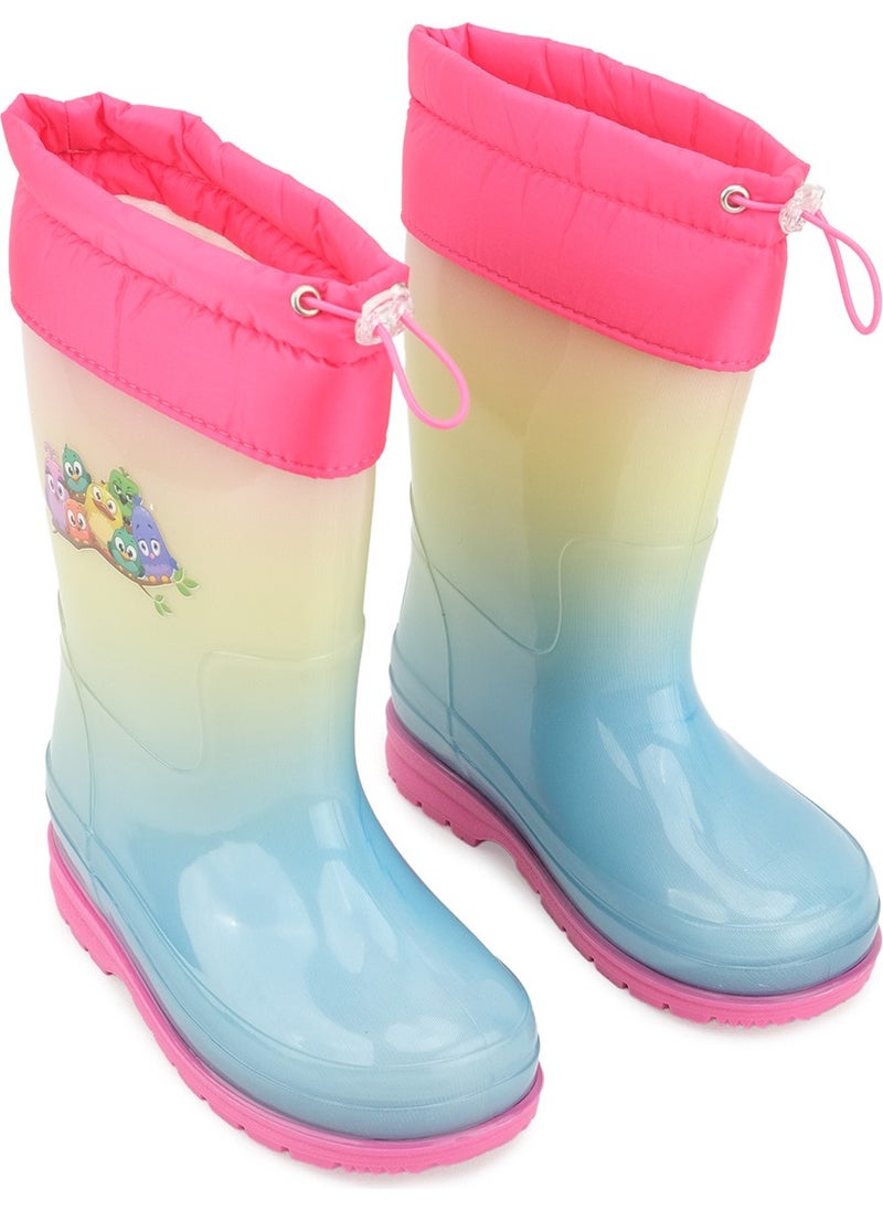 Gezer - Winter Girls Waterproof Warm Lined Transparent Rain Boots - Image 1