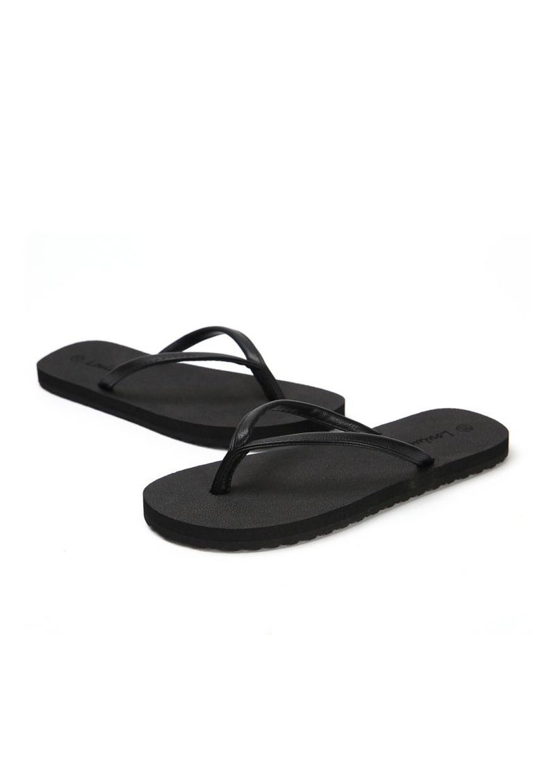 Loquat - Men/Women New Clip On Flip-flops Casual Beach Slippers Black - Image 1
