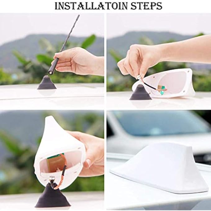 Unity Laytmore Shark Fin Aerial FmAm Radio Signal Roof Antenna White - Image 2