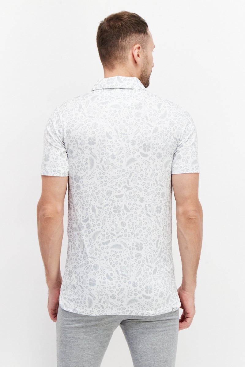 PUMA Men Sport Fit Short Sleeve Training Polo Shirt, White - Image 2