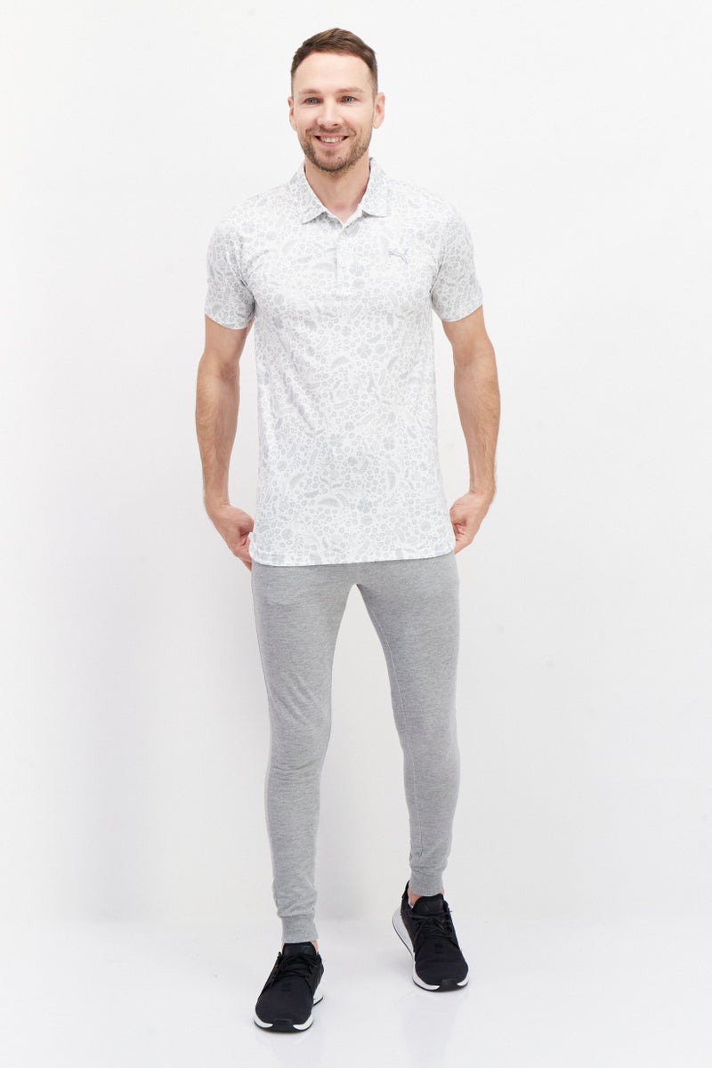 PUMA Men Sport Fit Short Sleeve Training Polo Shirt, White - Image 4