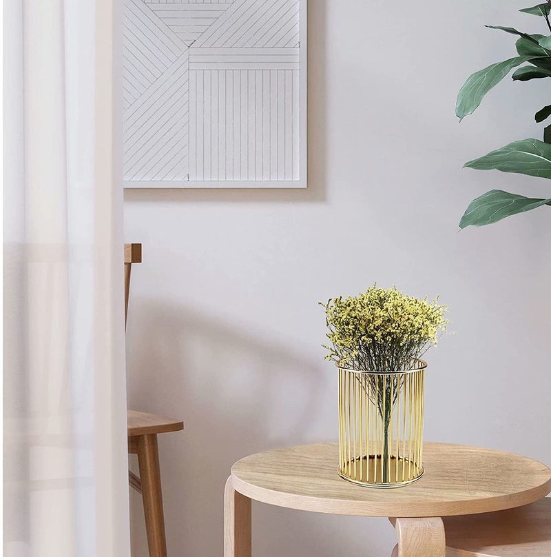 CentraLit Pen Stand Pencil Holder Decorative Metal Wire Pen Stand Organizer for Office Desk, Kids Study Table - Makeup Brush Holder Accessory, Toothbrush Holder (Gold) - Image 5