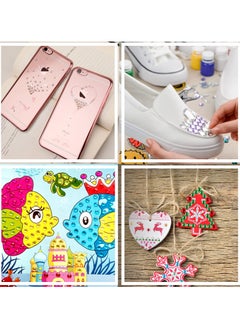 RTYY 2310 PCS Self Adhesive Rhinestone Gem Stickers For Face Nail Body Makeup Festival,4 Size 14 Sheets Bling Jewels Stickers For DIY Craft Card Decorations  - Image 5