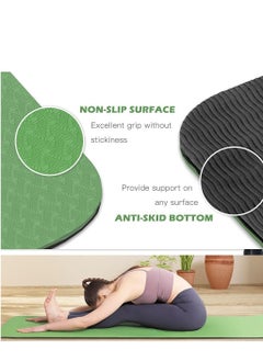 WENBO Yoga Mat 6mm For Home & Gym Workout Cardio Extra Thick Non Slip Anti Tear Exercise Floor Mat (Green)  - Image 2