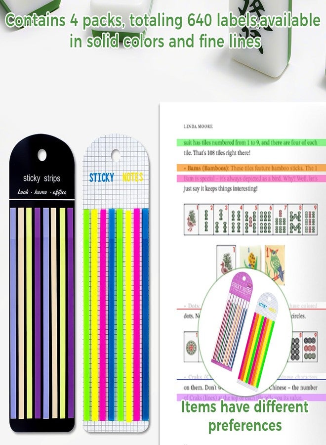 KCMOSGI 640 Pcs Mahjong Line Finder Notes, Transparent and Bright writable Stickers, No Sticky Residue, Mahjong Accessories for Players and Beginners - Image 3