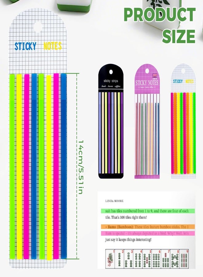KCMOSGI 640 Pcs Mahjong Line Finder Notes, Transparent and Bright writable Stickers, No Sticky Residue, Mahjong Accessories for Players and Beginners - Image 2