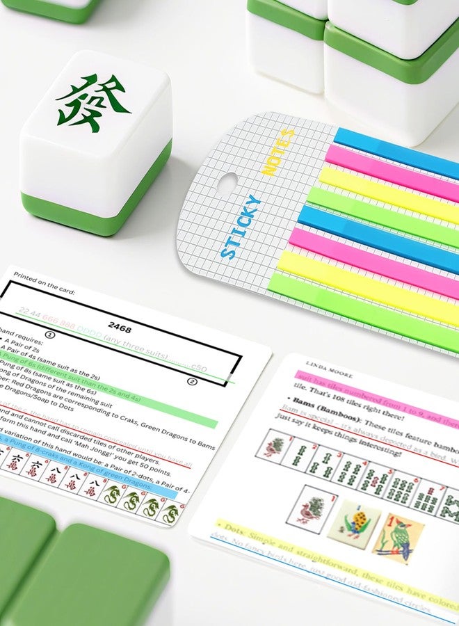 KCMOSGI 640 Pcs Mahjong Line Finder Notes, Transparent and Bright writable Stickers, No Sticky Residue, Mahjong Accessories for Players and Beginners - Image 5