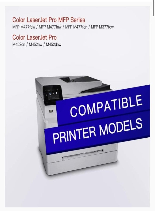 GPC Image Compatible Toner Cartridge Replacement for HP 410A CF413A Compatible with LaserJet Pro MFP M477fdw M477fdn M477fnw Pro M452dn M452nw M452dw Toner Printer Tray (1 Magenta) - Image 2