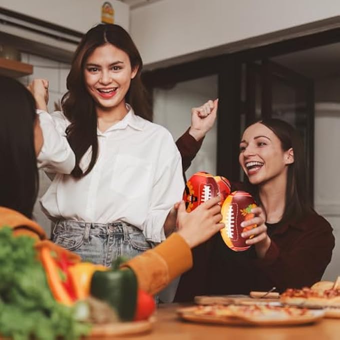 Arrowbash 24 Pcs Thanksgiving Stress Footballs 3.4 Inch Mini Footballs Bulk Thanksgiving Fall Party Favors Small Stress Relief Gifts for Home Office School Outdoor Supplies - Image 5