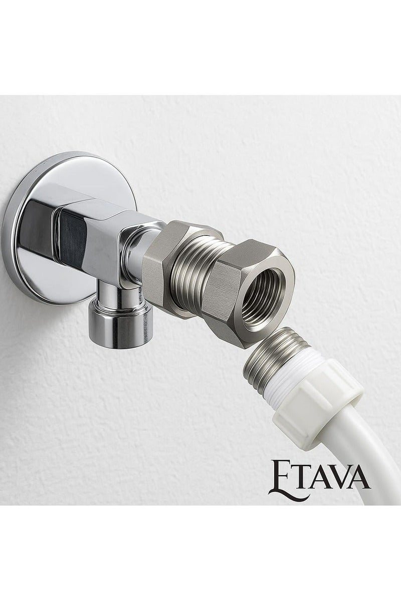 إيتافا وصلة محول (1/2 إلى 3/4 بوصة) عدد 2 مع شريط تفلون | مناسب للغسالة وغسالة الصحون وأنابيب المياه وصمام الزاوية – صناعة صينية - Image 5