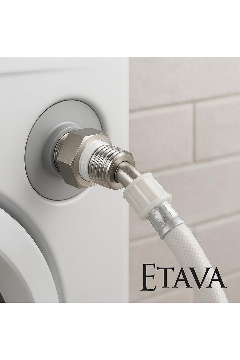 إيتافا وصلة محول (1/2 إلى 3/4 بوصة) عدد 2 مع شريط تفلون | مناسب للغسالة وغسالة الصحون وأنابيب المياه وصمام الزاوية – صناعة صينية - Image 4