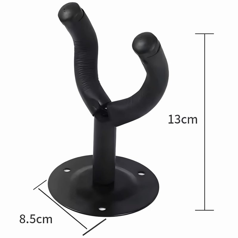 CLAPONE Guitar Stand Folding with Padded Foam Fit Acoustic Guitar, Bass Guitar, Electric Guitar, Banjo, Ukulele, Mandolin, Violin and More, Plastic (Premium Black, Metal Guitar Hanger) - Image 2