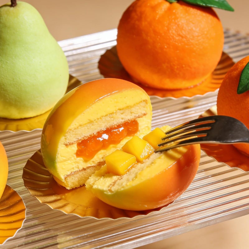 Juome 3D Mango Shape Cake Mold - 4 Cavity Fruit Pudding Mango Silicone Molds for Baking Pastry, Ice Cream, Mousse Cake Decoration Mould Supplies - Image 4