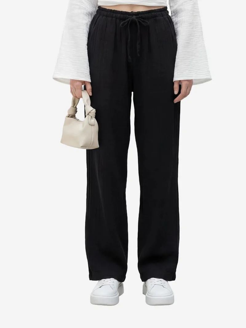 ماي فاشن MY FASHION Elastic Waist Straight Leg Pants