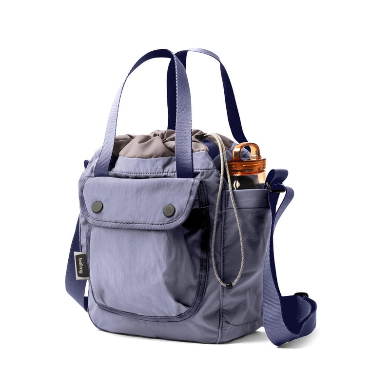 Bellroy Cinch Bucket Bag compact 9 liter lightweight crossbody bag with external organization internal zip pocket adjustable shoulder strap and adapts to be carried three ways LilacHaze - Image 2
