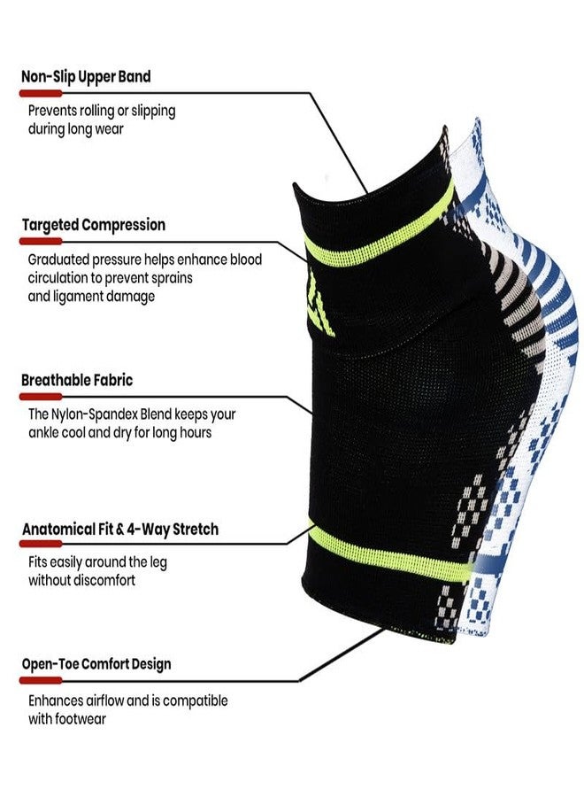 ACTIFIT Adjustable Ankle Brace for Men and Women, Compression Support for Sprains, Swelling, Injury Recovery and Sports, Lightweight and Breathable Fabric, Multicolor, XL Size, Pack of 1 - Image 2