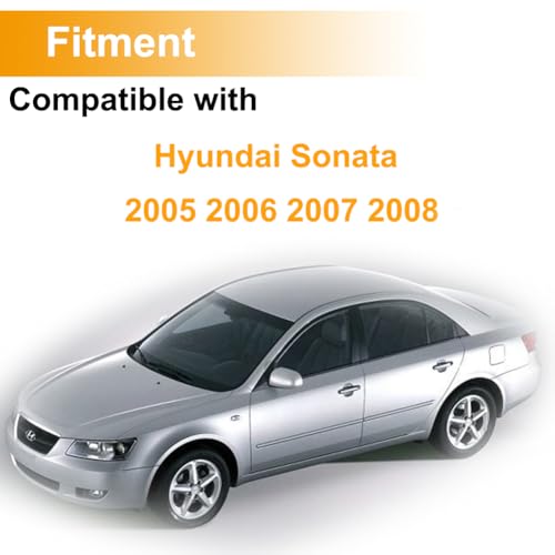 Cheriezing Interior Door Handle Compatible with 2005 2006 2007 2008 Sonata Replaces# 82610-3K020, 82620-3K020, 83610-3K020, 83620-3K020 (Set of 4) - Image 2
