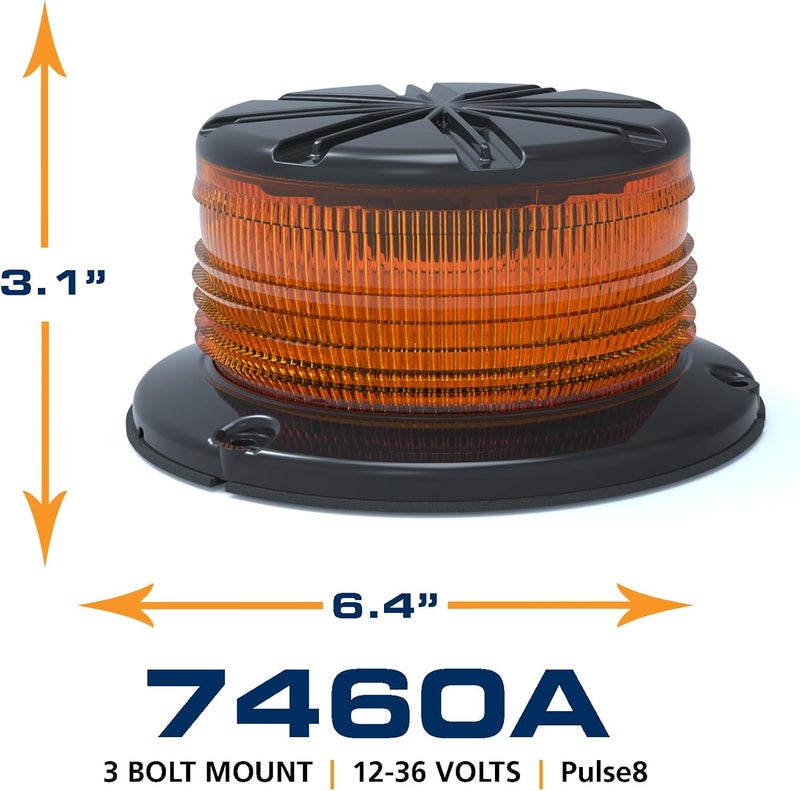 ECCO 7460A LED Beacon Light - Amber, 12-36VDC - Image 3
