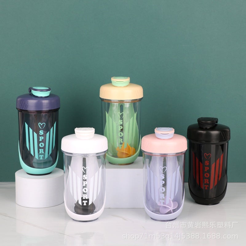 590Ml Shake Cup Sports Fitness Protein Powder Mixing Cup Milkshake Cup Portable Plastic Shake Cup With Rope Scale - Image 4