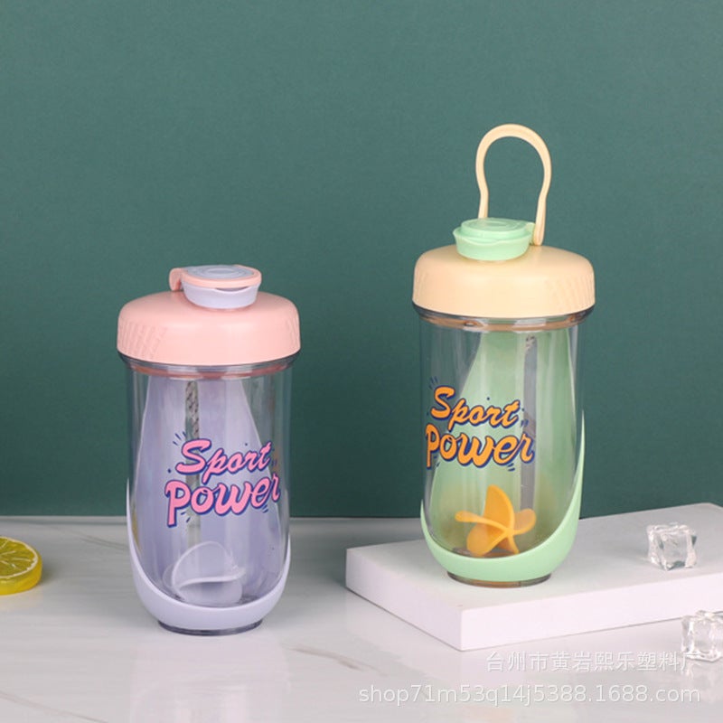 590Ml Shake Cup Sports Fitness Protein Powder Mixing Cup Milkshake Cup Portable Plastic Shake Cup With Rope Scale - Image 3