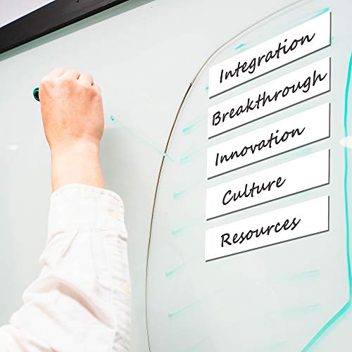 LLPT Dry Erase Magnetic Label Strips 1” x 26 Ft Blank Writable Magnet Roll Labels Reusable Cutable for Refrigerator Shelf Whiteboard Toolbox Craft and Other Metallic Surfaces White (DMS126) - Image 4