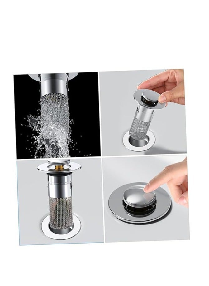 ARNOTEC wash Basin Drainer Strainer tub Stopper Bathroom Drainer Sink Drain Stopper Bath Sink Drain Sink Plug Sink Drain Filter Bathroom Drain Stopper Compression washbasin Brass Drainage  - Image 3
