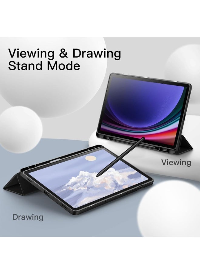 ماركة غير محددة جراب Honor Pad X9 مقاس 11.5 بوصة 2023 مع حامل قلم رصاص، وغطاء خلفي ناعم من مادة TPU قابل للطي، وغطاء ذكي واقٍ قابل للطي، وخاصية الإيقاظ والسكون التلقائي (أسود)  - Image 5