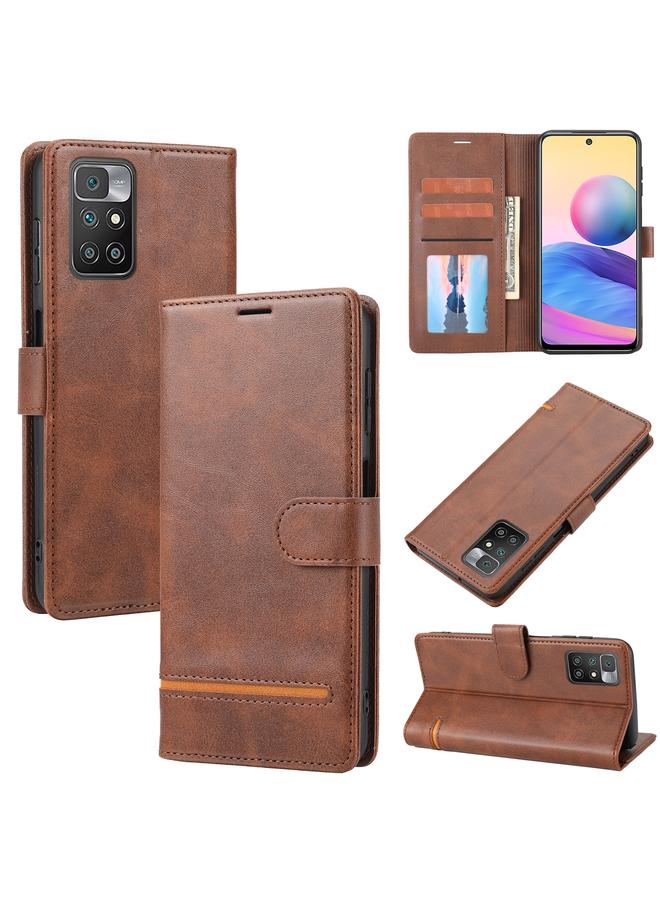 The Bros Case For Xiaomi Redmi 10 4G / 10 2022 Classic Wallet Flip Leather Phone Case
