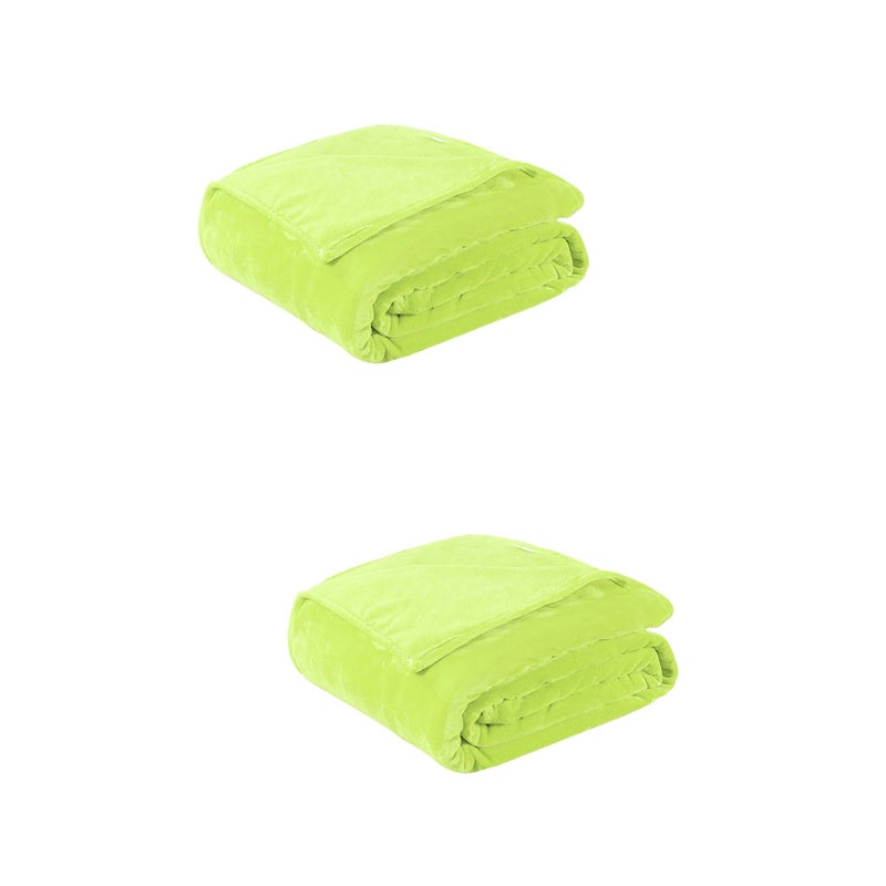2pcs Gorgeous Flannel Fleece Pet Blanket Cozy Towel Color Pet Blanket(Fruit Green) - Image 1