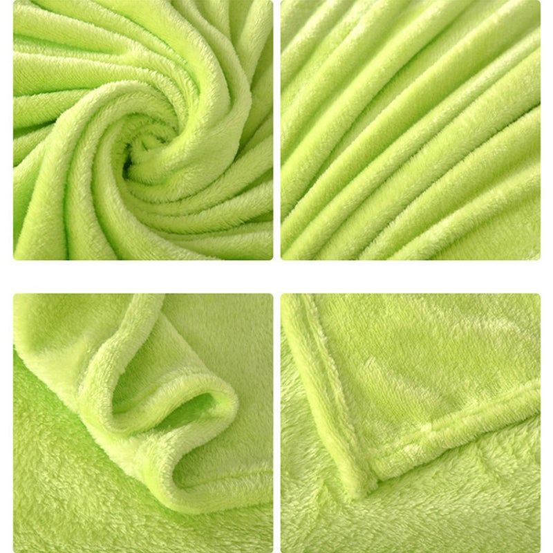2pcs Gorgeous Flannel Fleece Pet Blanket Cozy Towel Color Pet Blanket(Fruit Green) - Image 5