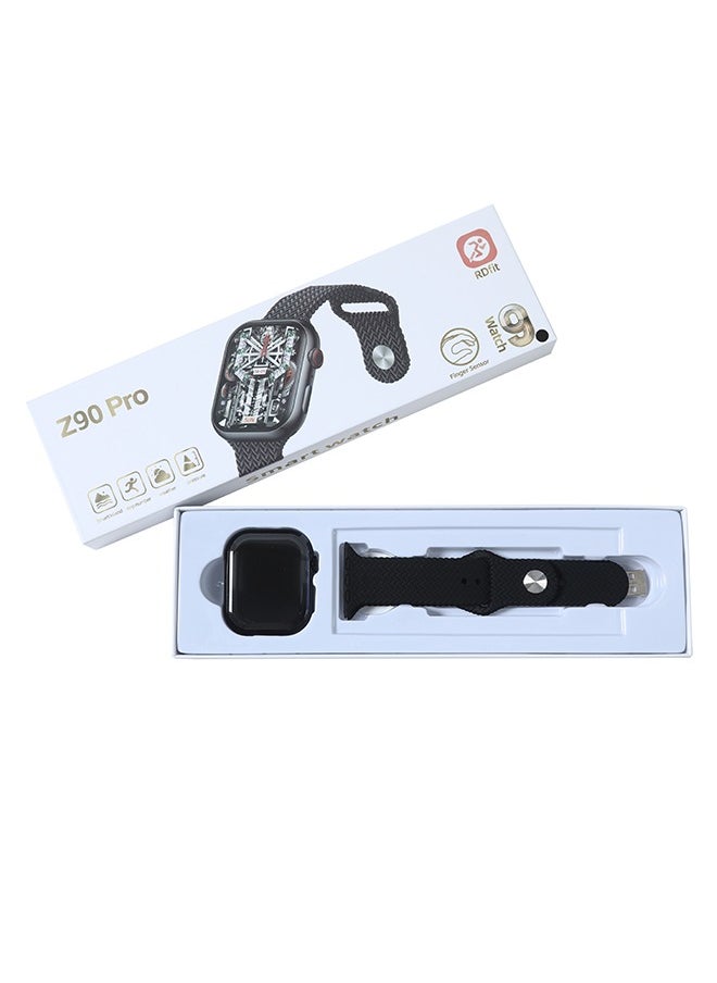 dida-cosmos - Z90 Pro Intelligent Heart Rate Monitoring Sports Wristband Smartwatch Black with Bluetooth Make/Answer Calls Fitness Modes and Sleep Modes Multi-app Message Reminder Multi Language - Image 1