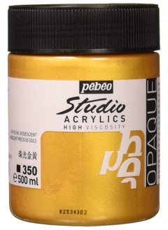 Pebeo Studio Acrylics Hv 500 Ml Precious Gold 16.9 Fl Oz (Pack Of 1)  - Image 1