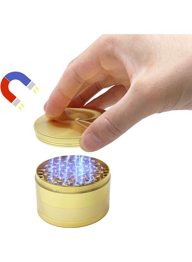 4 Layer Spice Crusher Magnetic Lid Black Coffee Grinder - Image 2