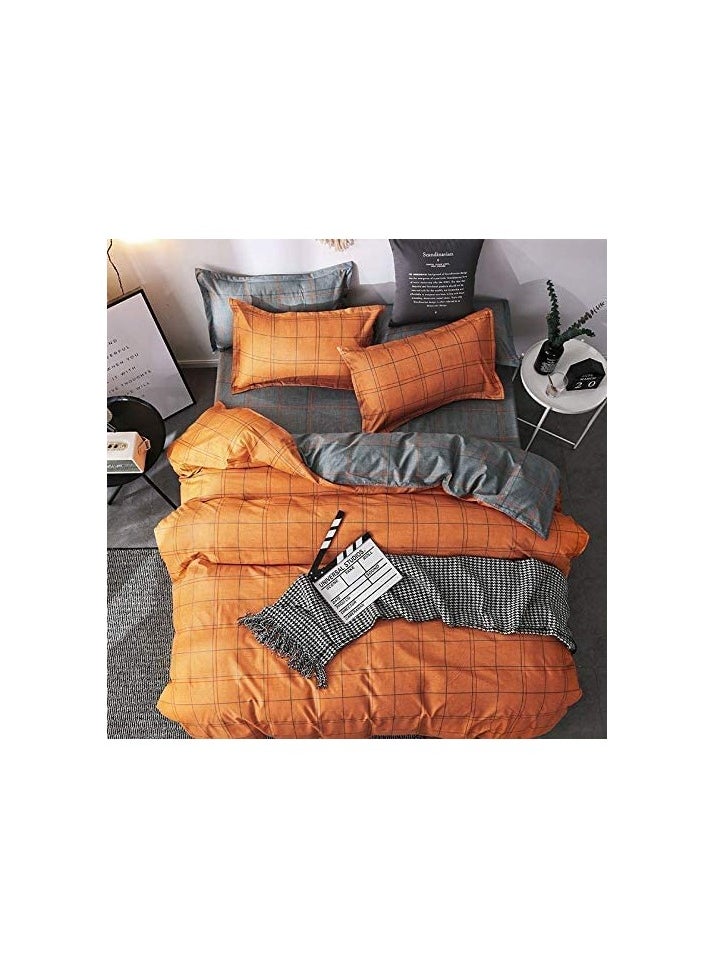 MOON HOME King/Queen/Single size Soft and Breathable Microfiber Hypoallergenic Beautiful Design Duvet Cover Set ,set includes 1 Comforter Cover, 1 Fitted Bedsheet, 4 Pillowcases  - Image 2