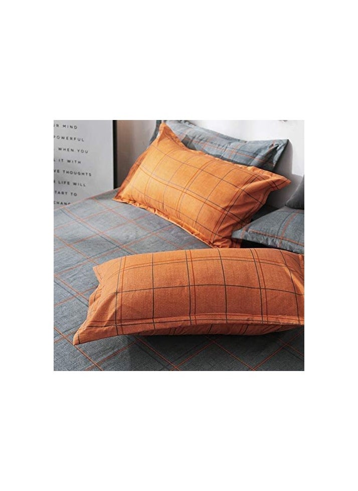 MOON HOME King/Queen/Single size Soft and Breathable Microfiber Hypoallergenic Beautiful Design Duvet Cover Set ,set includes 1 Comforter Cover, 1 Fitted Bedsheet, 4 Pillowcases  - Image 4