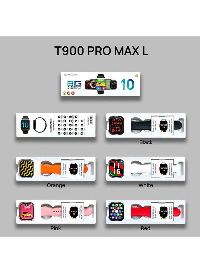 T900 PRO MAX L Smart Watch 10 Generation Call Step Large Screen HD Buckle Wireless Charging Watch-Color:T900 Pro Max L - Doufit Wear Original Orange