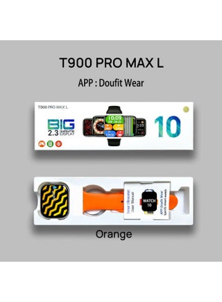 T900 PRO MAX L Smart Watch 10 Generation Call Step Large Screen HD Buckle Wireless Charging Watch-Color:T900 Pro Max L - Doufit Wear Original Orange - pzsku/Z2DC05680F741763A23CBZ/45/1745910416/6d73f3c9-a0ac-4970-b79c-ce5be41c1b19