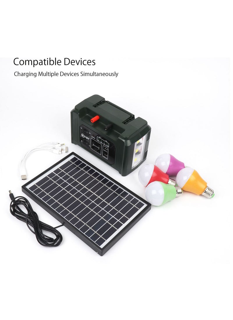 Mr. Light - 7000mAH Portable Power Station With 4 Bulbs And Solar Panel Power Adapter Hi Power LED Bright Light - Image 1