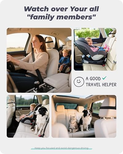 WEMOH NO1 Magnetic Baby Car Camera 5 1080P IPS Magnetic Mount Monitor Auto Night Vision 360 Rotation Car Camera for Baby with Zoom Mirror Mode USBPowered Baby Monitor for Rear Facing - Image 3