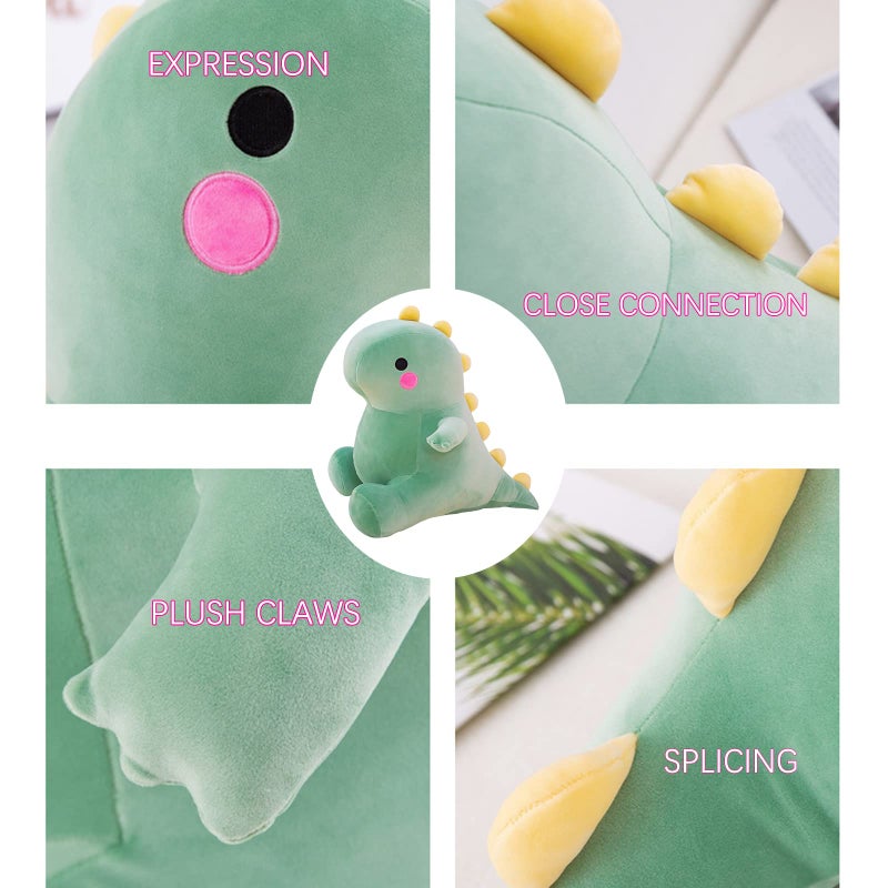 DUANMUL Cute Fat Dinosaur Plush Toys, Soft Stuffed Animals Toys Dolls, Dino Plushies, Cute Birthday Gifts for Kids Girls Boys (Green,8in) - Image 5