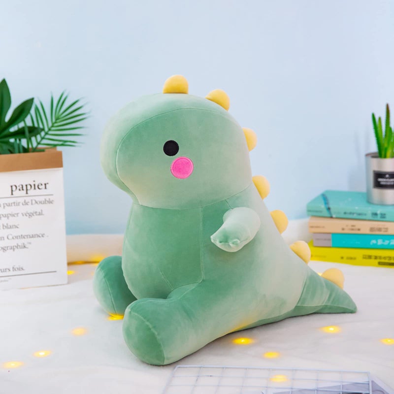 DUANMUL Cute Fat Dinosaur Plush Toys, Soft Stuffed Animals Toys Dolls, Dino Plushies, Cute Birthday Gifts for Kids Girls Boys (Green,8in) - Image 2